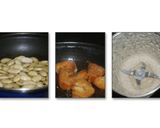 Foto del paso 3 de la receta: Albóndigas de soja en salsa de almendras y azafrán con yuca frita