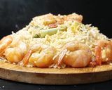 A picture of step 7 of Tom yum shrimp rice.