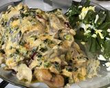 Foto del paso 5 de la receta: Pollo con crema de verdeo y hongos de pino en conserva o champiñones