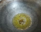A picture of step 1 of Valachi bhaji.