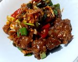 Foto langkah ke 7 dari resep Tumis Daging Sapi Lombok Ijo.