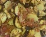 A picture of step 7 of Achari Aloo Baingan.