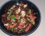 A picture of step 4 of Chana chaat.