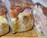 Foto del paso 4 de la receta: Solomillo relleno de calabacín, bacon y queso en salsa de naranja