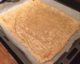 A picture of step 4 of Cauliflower base pizza!.