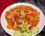 Foto langkah ke 10 dari resep 27. UDANG SAUS TIRAM PEDAS.