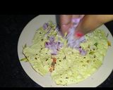 A picture of step 2 of Tricolour chatpati papad chat and salad art 🇮🇳.