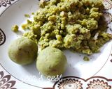 A picture of step 2 of Green Pea Laddoos.