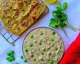 A picture of step 15 of Methi Paratha with methi malai matar.