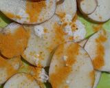 A picture of step 1 of Potato in Mustard Gravy.