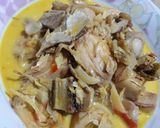 Gambar langkah 3 resipi Nangka Masak Lemak Ikan Masin.