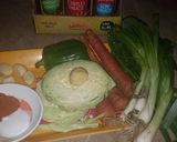 A picture of step 1 of Mix chinese vegetables.