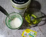 Foto langkah ke 1 dari resep Iced Matcha Latte (No Sugar, Diet Friendly).