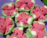 Foto langkah ke 5 dari resep Bolu kukus semangka lembut,empuk, merekah...