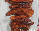 A picture of step 4 of Crisp Fried Long Brinjal/Eggplants.