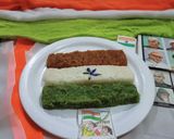 A picture of step 7 of Tricolour barfi.