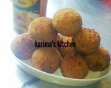 A picture of step 2 of Yam balls.