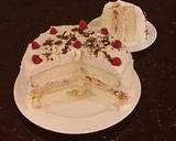 White Layer Cake with a Raspberry Swirl Cheesecake center layer and a Raspberry Cream Frosting recipe step 34 photo