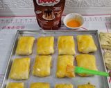 Foto langkah ke 4 dari resep Bolen Pisang Cokelat Keju (dengan Puff Pastry Instan).