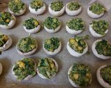 Töltött gomba spenóttal, csicseriborsóval Téné recept fázis 2 fotója