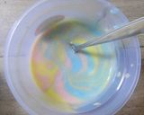 Foto langkah ke 6 dari resep Unicorn Pudding Cake with Vla Strawberry.