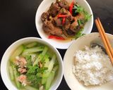 Hình bước làm 4 của món Thịt vịt kho gừngCanh bí đao nấu tép