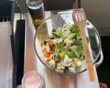 A picture of step 2 of Vegetable Paella.