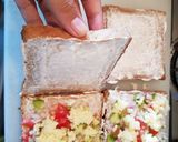 A picture of step 3 of Veg mayo grilled sandwich.