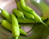 A picture of step 1 of Mirchi Bhajiya.