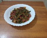 A picture of step 4 of Okra Bhujia.