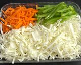 A picture of step 2 of Chicken Salami Spring Rolls.