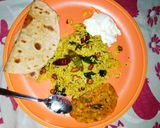 A picture of step 3 of Phulhora rice.