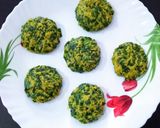 A picture of step 4 of Malabar Spinach Tikki.