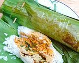Foto langkah ke 6 dari resep Nasi Bakar Ayam Suwir Kemangi.