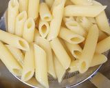 A picture of step 2 of Italian Penne All' Arrabbiata with Insalata Caprese.