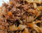 Foto del passaggio 5 della ricetta Fettuccine di castagne con ragù di macinato di scottona