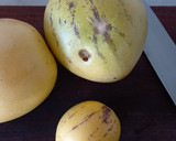 Foto del paso 1 de la receta: Mermelada de pera-melón y naranja