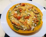 A picture of step 5 of Cheesy Masala Chat Khakhra.
