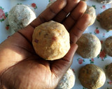 A picture of step 9 of Beans balls II.