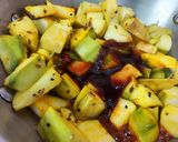 A picture of step 3 of Gur Aam or Jagerry Mango Pickle.