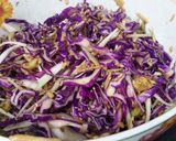 A picture of step 8 of Sweet and sour red cabbage slaw.