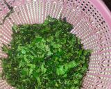 A picture of step 7 of Egusi soup with pounded yam.