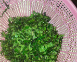 A picture of step 7 of Egusi soup with pounded yam.