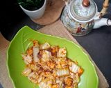 Foto langkah ke 3 dari resep Tumis Sawi Putih Tahu Pedas.
