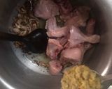 A picture of step 1 of Chicken akhni pulao.