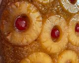A picture of step 7 of Crockpot pineapple upside down cake.
