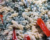 A picture of step 6 of Lemony Spinach and Ricotta Pasta.