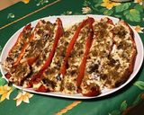 Une image de l'étape 13 de Poivrons corne rouges farcis brousse corse et chorizo noir.