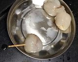 A picture of step 4 of Lychee Chocolate rasgulla.