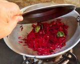A picture of step 3 of Beetroot Curry or Sabzi.